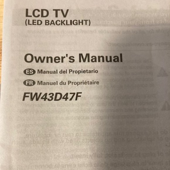 TV Remote Control Sanyo LCD TV FW43D47F and Manual - Picture 6 of 6